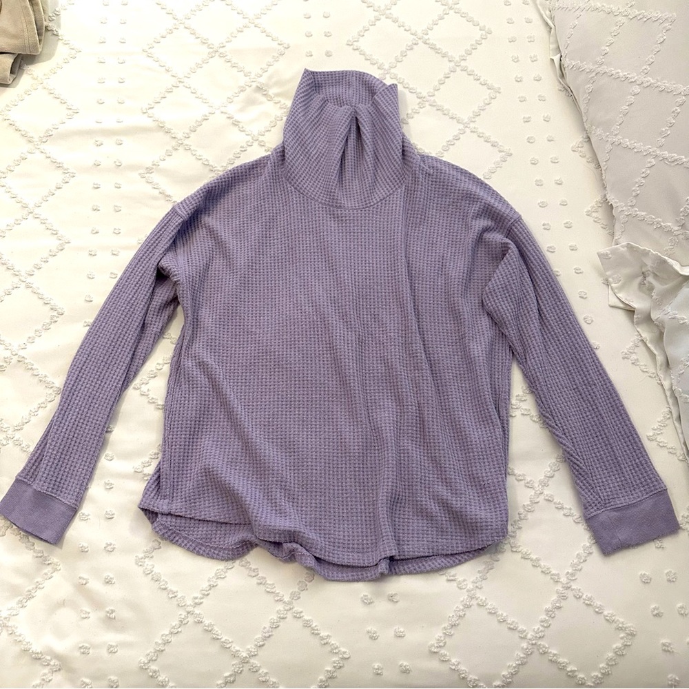 Purple knit turtleneck